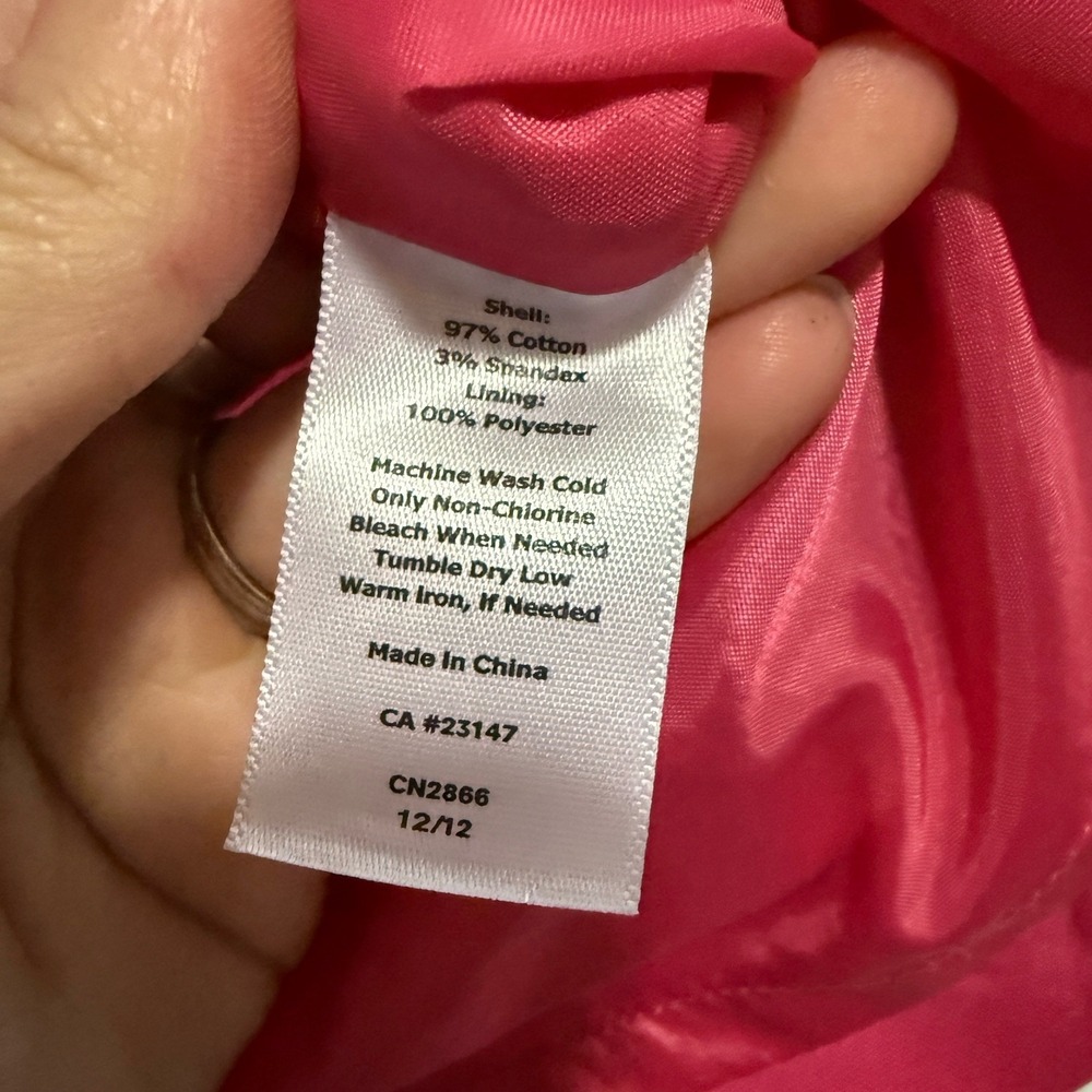 Talbots Pink A-Line Skirt Stretch Pockets Back Zip Lined Sz 14 - Picture 6 of 9